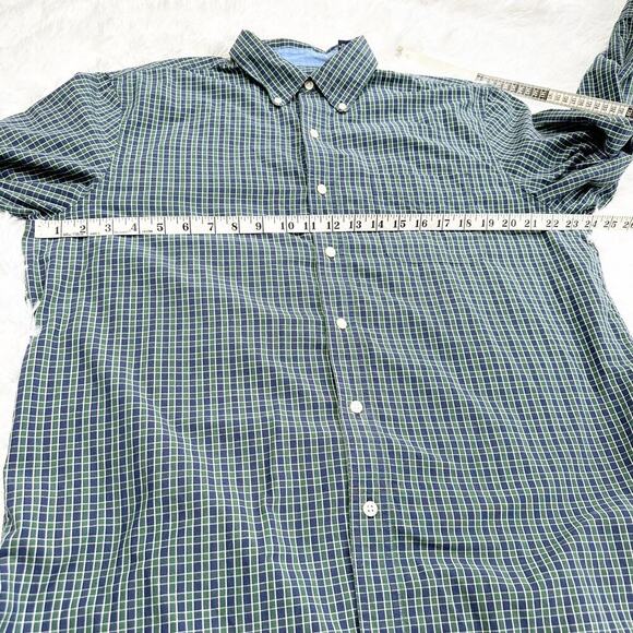Chaps Men’s Easy Care Navy Blue Plaid Button Down Shirts Lot 3 Sz L - Picture 9 of 10